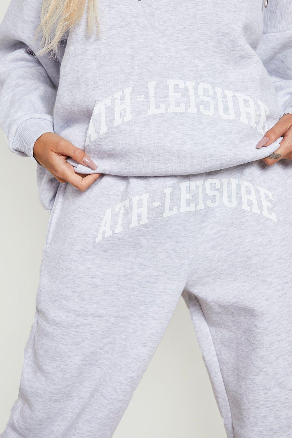 Ath Leisure Printed Hooded Tracksuit boohoo